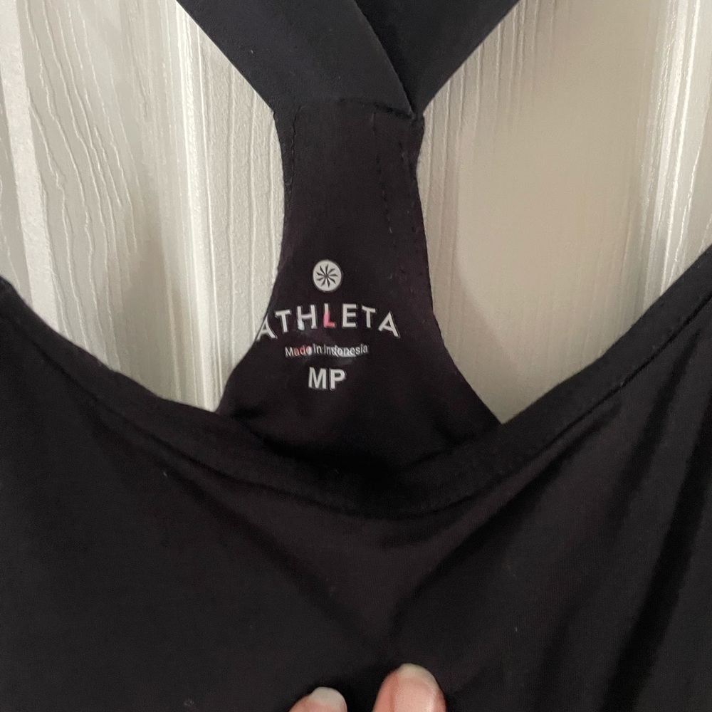 Athleta Classic Black Maxi Sleevless Maxi Dress MP - Picture 2 of 4